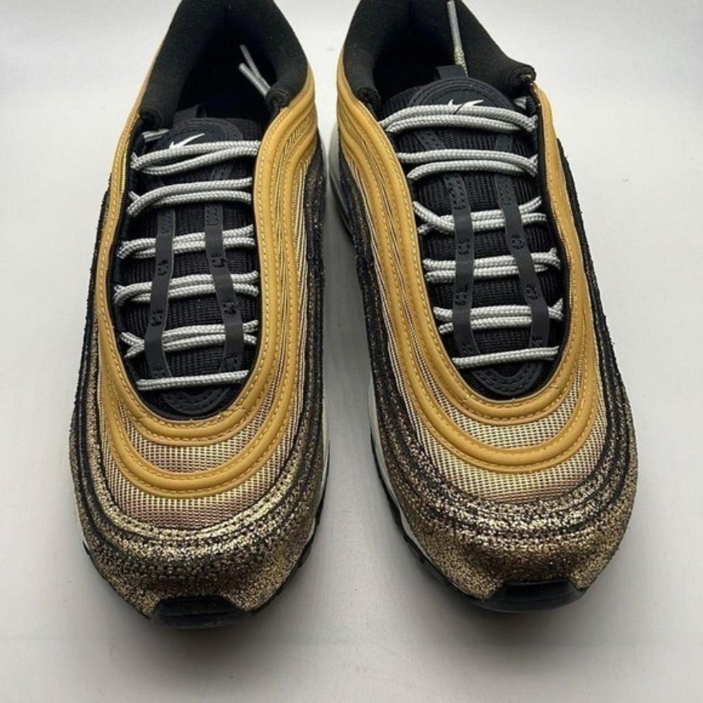 Nike Air Max 97 gold off noir twine white metallic Shoes DO5881-700 women 6 NWB - Picture 4 of 8